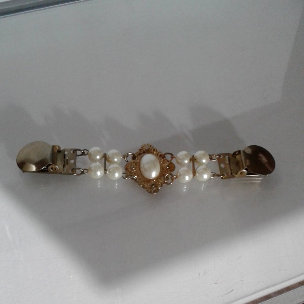 Faux Pearl Sweater  Safety  Gard  Pin